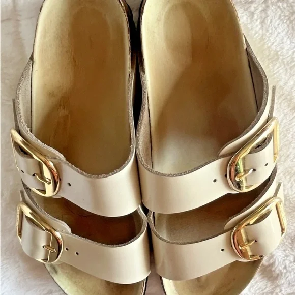 Birkenstock Women's Sandals with Gold Buckles - Picture 4 of 10